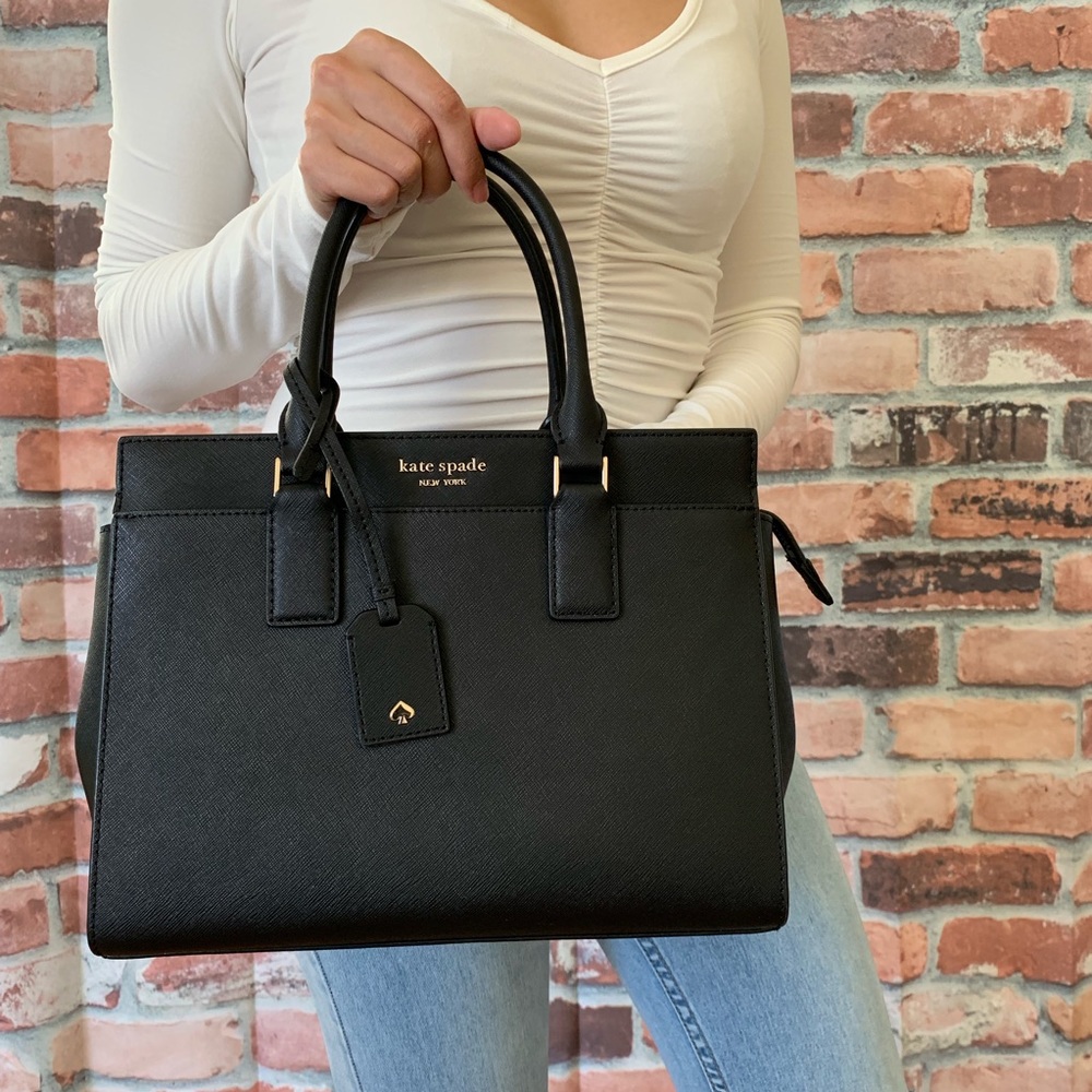 Kate spade Cameron medium satchel black crossbody - Picture 1 of 8